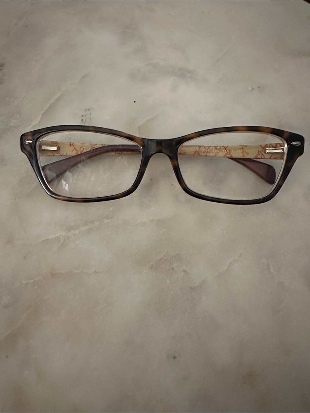 Ray Ban Tortoiseshell Rectangular Eyeglass Frames - Brown Tortoise